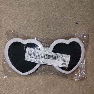 NEW white heart sunglasses